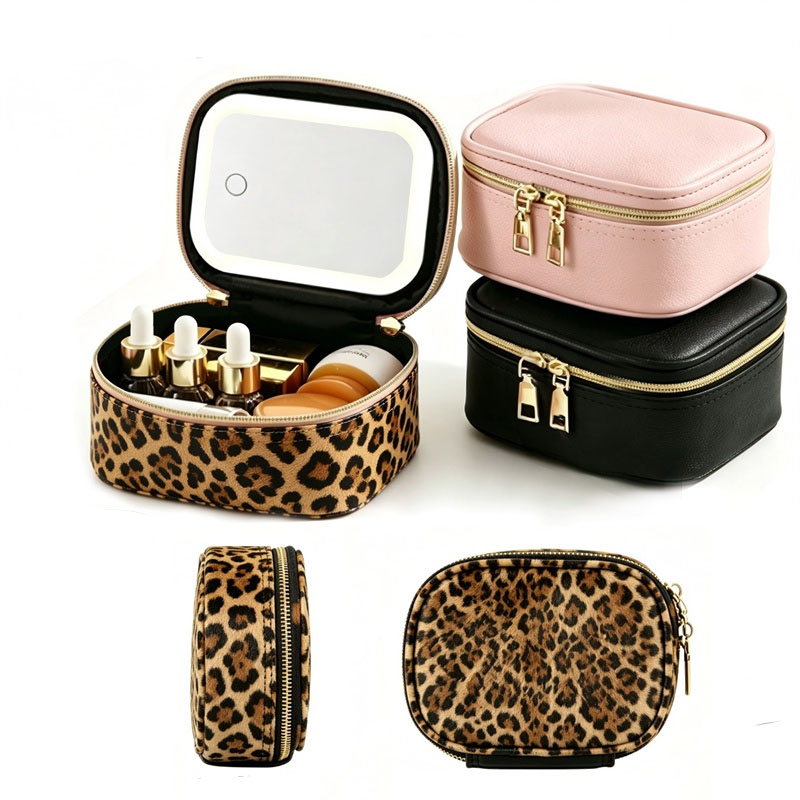 Beauty Bag Makeup - Portable LED Makeup Storage Bag With