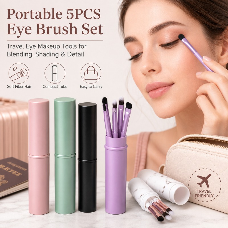 Beauty Makeup Youtube - 5PCS Portable Eye Makeup Brush Set