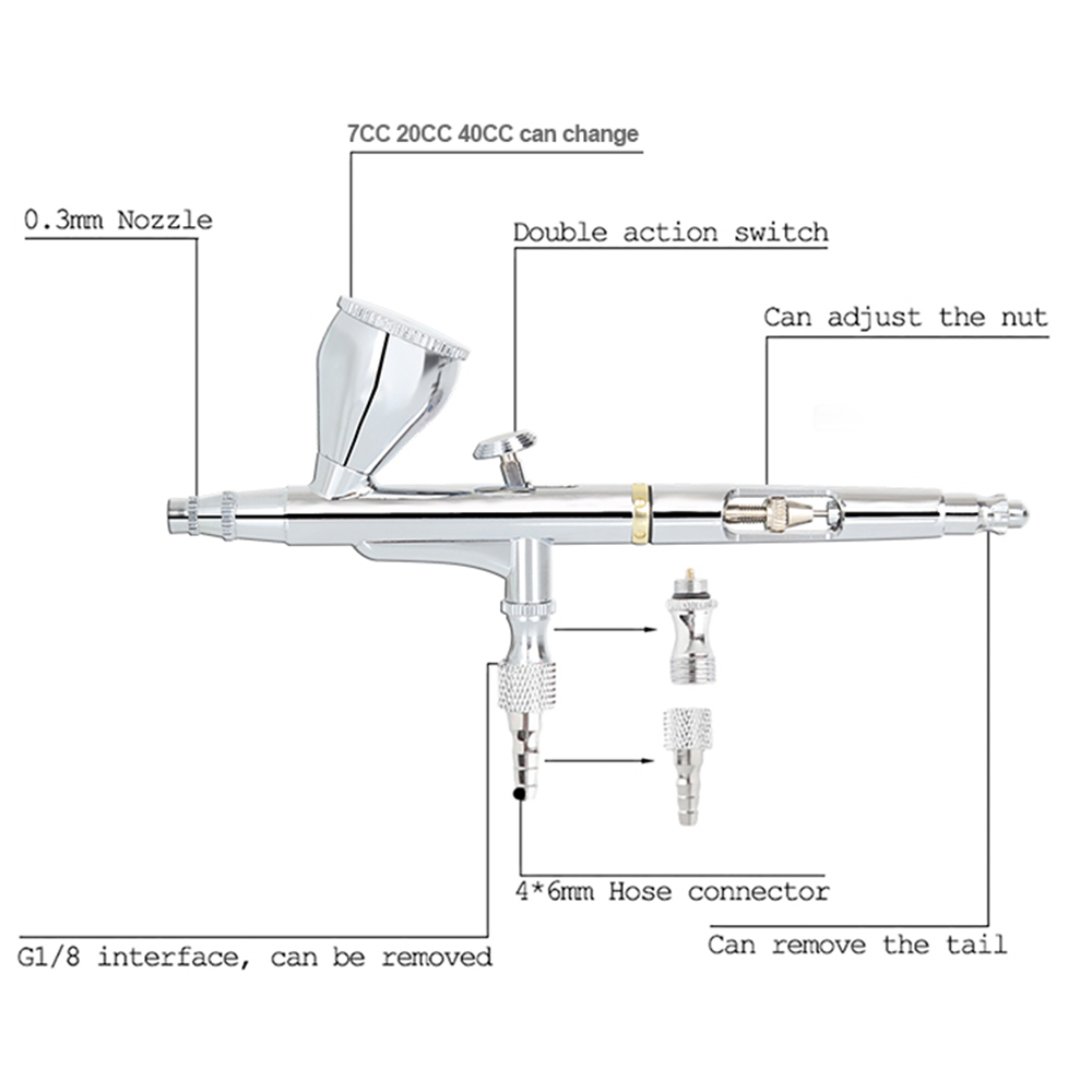 Double Single Action Airbrush  - Beauty Makeup Drawing ulasan dan harga