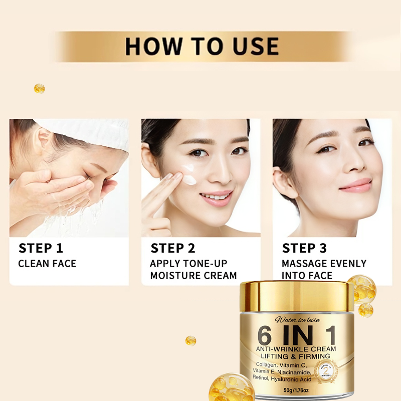 6-In-1 Anti-Wrinkle Cream. Lif - Vitamin C Serum Face ulasan dan harga