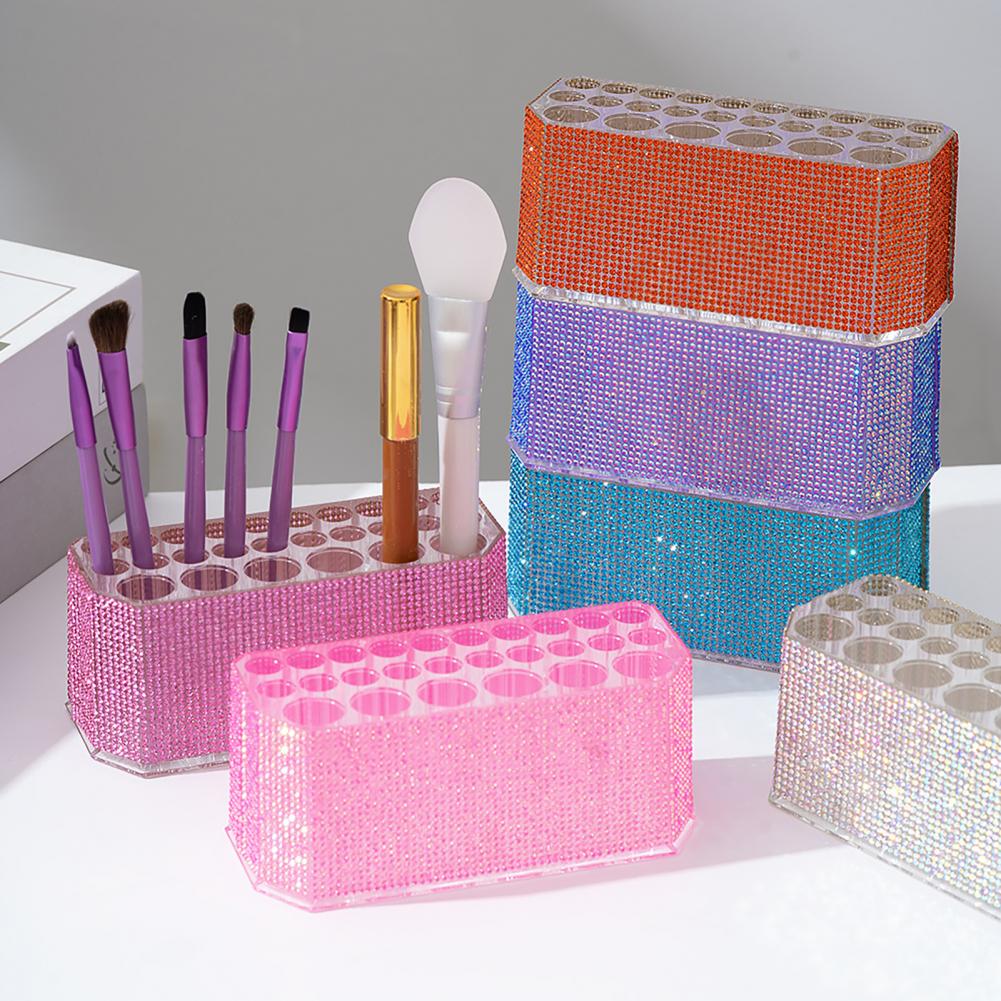 Brush Organizer Acrylic Makeup - Beauty Makeup Drawing ulasan dan harga