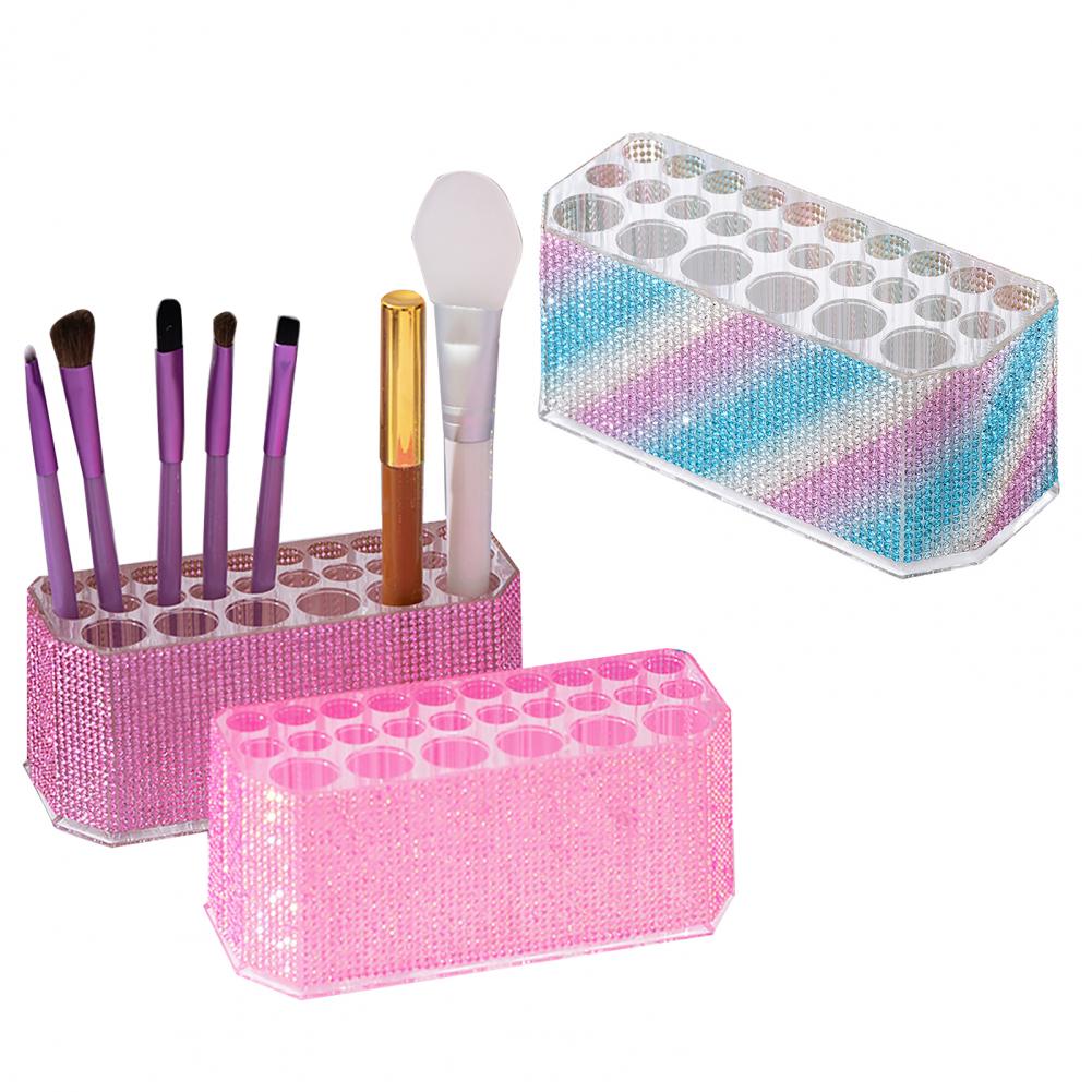 Brush Organizer Acrylic Makeup - Beauty Makeup Drawing ulasan dan harga
