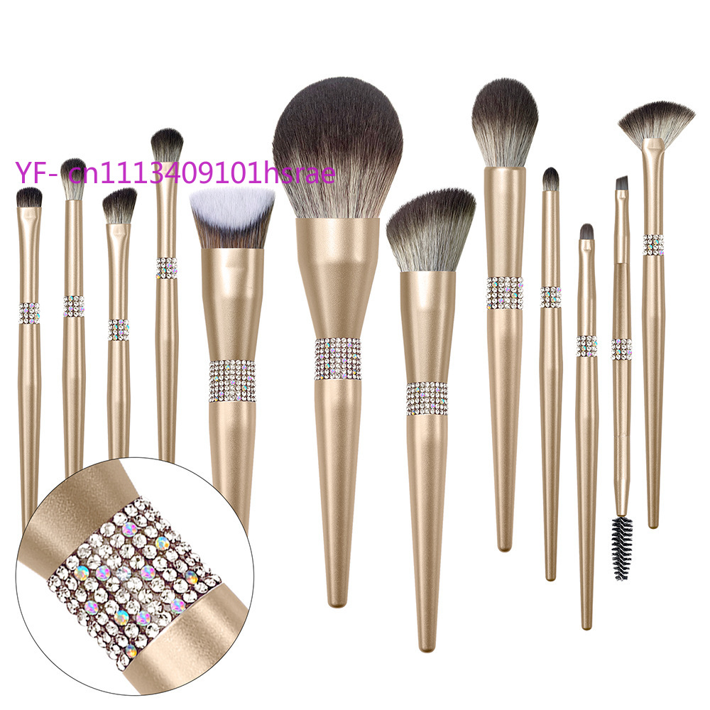 12 Champagne Gold Bright Queen - Makeup Brush Set ulasan dan harga