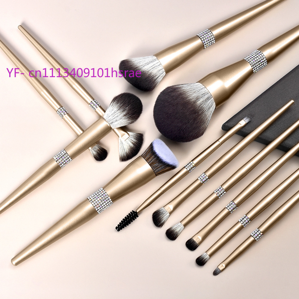 12 Champagne Gold Bright Queen - Makeup Brush Set ulasan dan harga