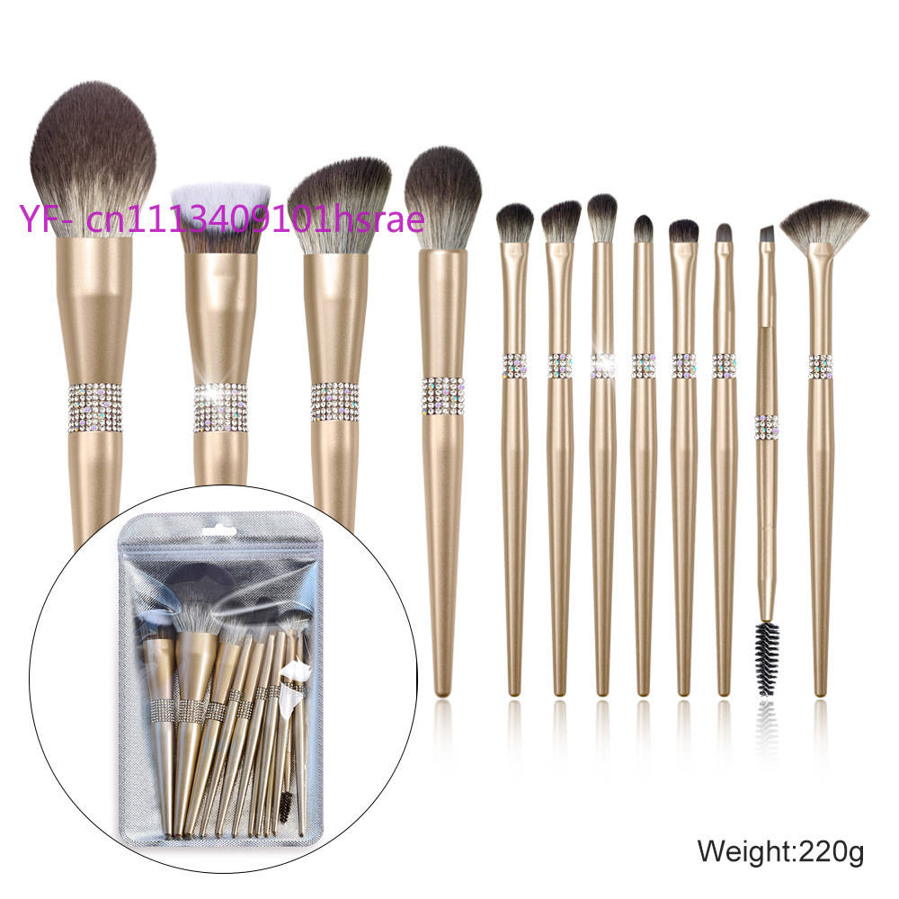 12 Champagne Gold Bright Queen - Makeup Brush Set ulasan dan harga