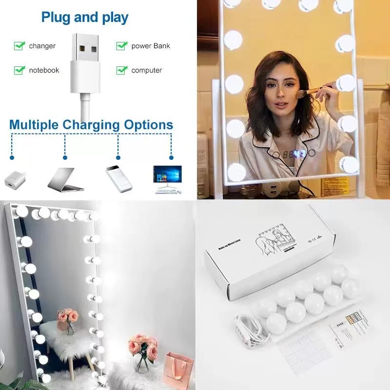 LED Light Paste Mirror Makeup  - Beauty Makeup Light ulasan dan harga