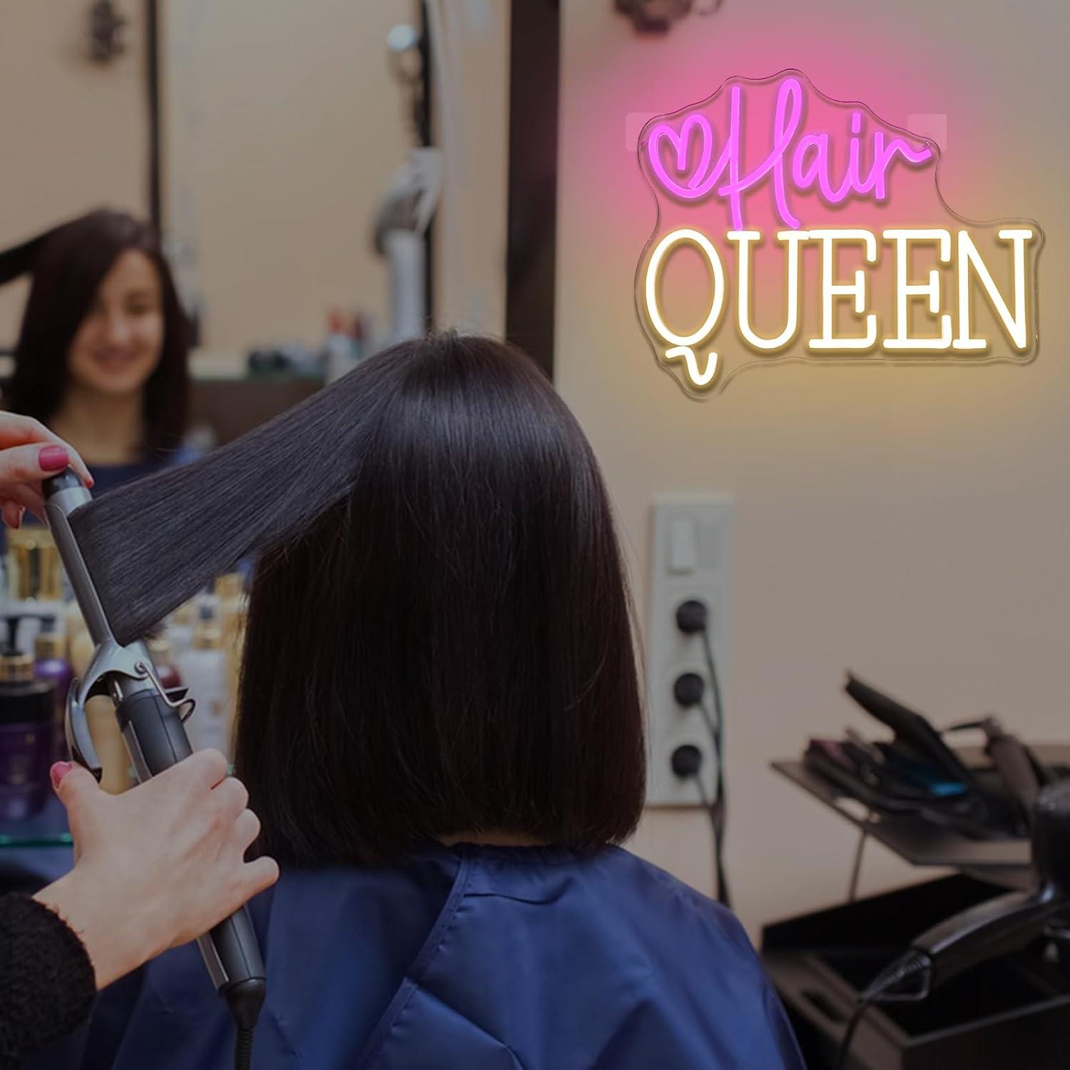 Hair Queen Neon Sign Dimmable  - Beauty And Makeup Studio ulasan dan harga