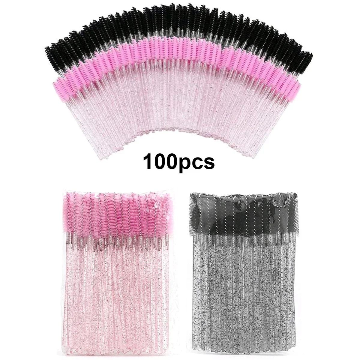 100pcs Disposable Eyelash Brus - Makeup Brush Set ulasan dan harga