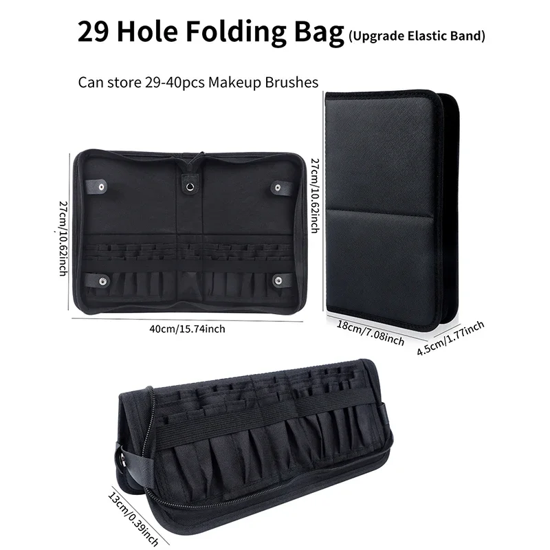 29/23 Holes Foldable Makeup Br - Beauty Bag Makeup ulasan dan harga