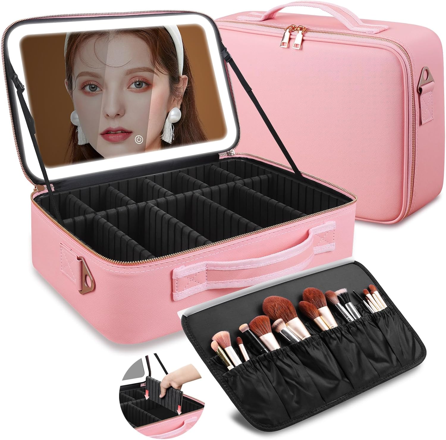 Large Capacity Makeup Bag 15'' - Beauty Bag Makeup ulasan dan harga