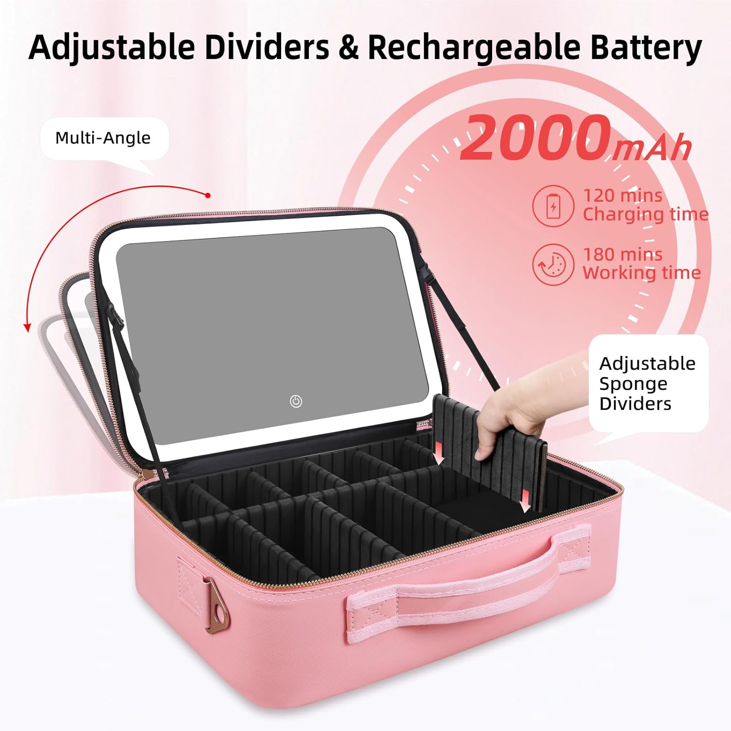 Large Capacity Makeup Bag 15'' - Beauty Bag Makeup ulasan dan harga